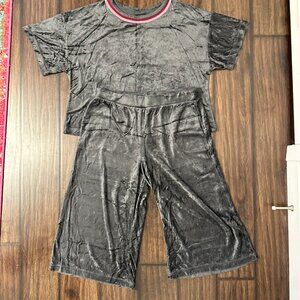 Room Service Crushed Velvet Pajama Set